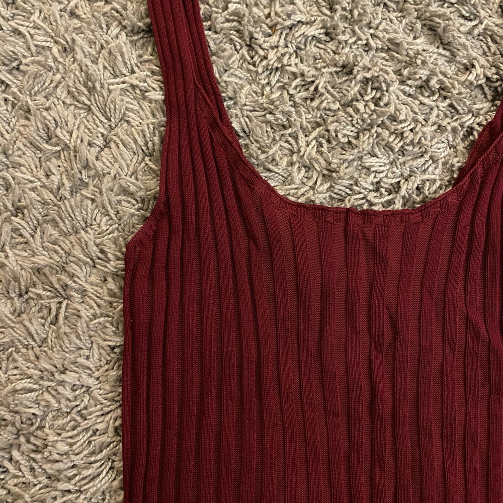Ribbed Red Crop Top